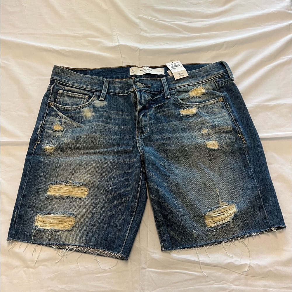 Abercrombie & Fitch Bermuda Shorts Destroyed Denim